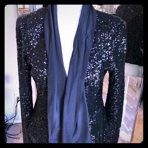 ‼️2B Bebe  Black Sequin Blazer/jacket SZ M